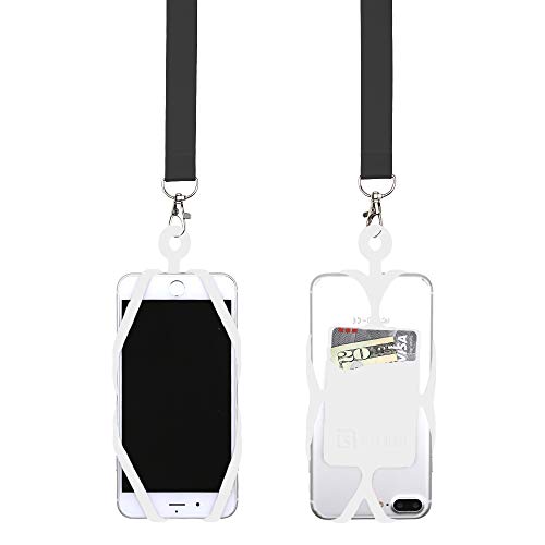 Gear Beast Universal Cell Phone Lanyard Compatible with iPhone, Galaxy & Most Smartphones Includes Web Phone Case Holder with Card Pocket, Soft Neck Strap with Breakaway Safety Clasp