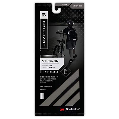 Reflective Strips Stick-On Black Self