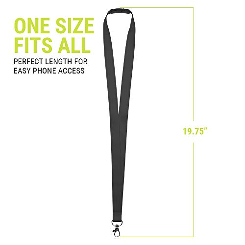 Gear Beast Universal Cell Phone Lanyard Compatible with iPhone, Galaxy & Most Smartphones Includes Web Phone Case Holder with Card Pocket, Soft Neck Strap with Breakaway Safety Clasp