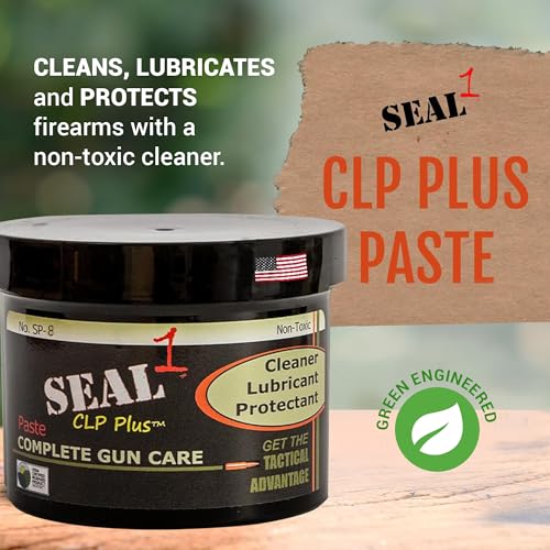 SEAL 1-8 oz Complete Gun Care Solution and Bore Paste Clean, Lubricate, Protect, and Prevent Rust for The Ultimate Firearm Maintenance Solution, Gun Cleaning, and More