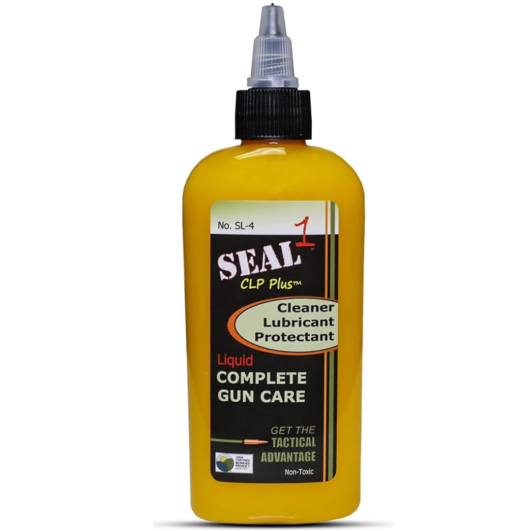 SEAL 1 Liquid Gun Cleaner - Gun Cleaner and Lubricant Gun Oil Lube Gun Cleaning Supplies Corrosion and Rust Prevention Improve Weapon Performance Dissolves Carbon - 4 oz Bottle