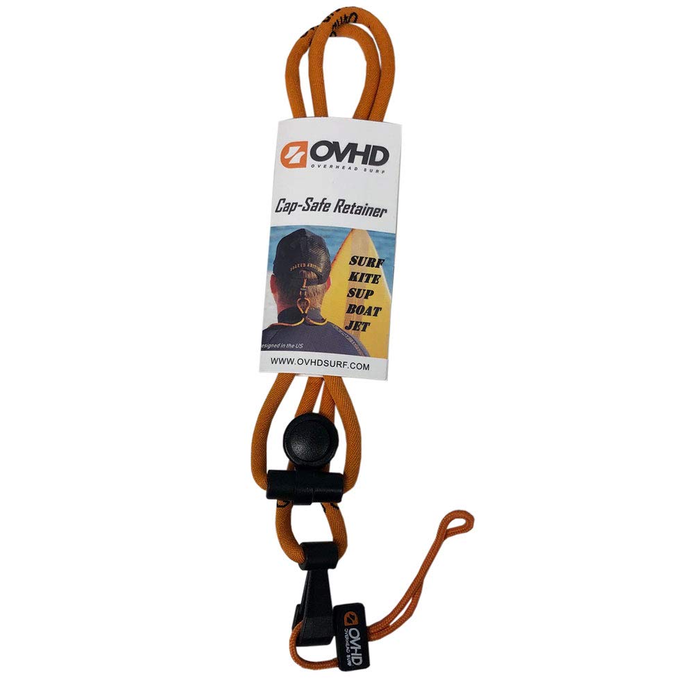 Overhead Surf Cap-Safe Retainer Lanyard (Orange)