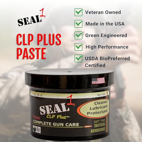 SEAL 1-8 oz Complete Gun Care Solution and Bore Paste Clean, Lubricate, Protect, and Prevent Rust for The Ultimate Firearm Maintenance Solution, Gun Cleaning, and More