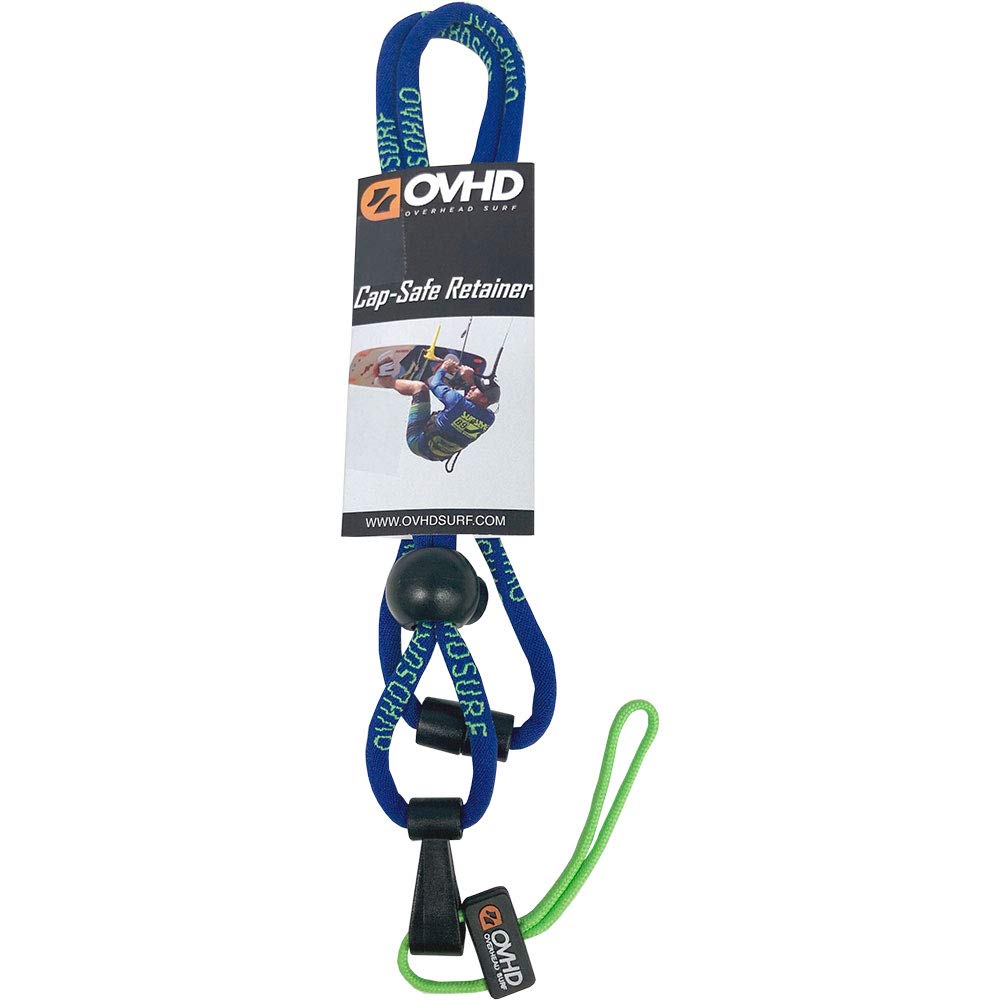 Overhead Surf Cap-Safe Retainer Lanyard Leash for Hat or Cap (Blue)