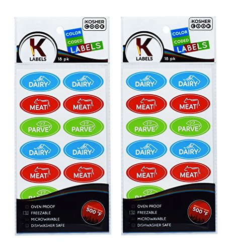 The Kosher Cook Assorted Meat Dairy Pareve Sticker Labels (2)