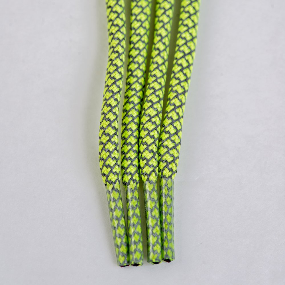 Reflective Fluorescent Drawstring 51" Long 2-Pack Use in Hoodies, Sweatpants, Shoe Laces, Tote Bags & More Green