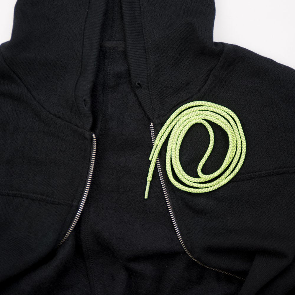 Reflective Fluorescent Drawstring 51" Long 2-Pack Use in Hoodies, Sweatpants, Shoe Laces, Tote Bags & More Green